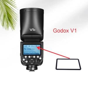 Godox V1 용 LCD 화면 창 디스플레이 외부 유리 테이프 포함 보호대  1개