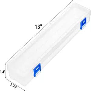 Noamus 8팩 플라스틱 페인트 브러시 홀더 버클 디자인의 13인치 길이 반투명 수채화 펜 연필 케이스 화가