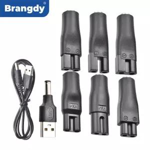 Brangdy 8 PCS 교체 전원 코드 5V 충전기 USB 어댑터 모든 종류의 전기 머리 가위 수염 트리머 면도기에