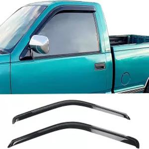 IKON 모터스포츠 테이프 온 외부 윈도우 바이저 1988-1998 쉐보레 C K Reg 캡 픽업 슬림 스타일 아크릴