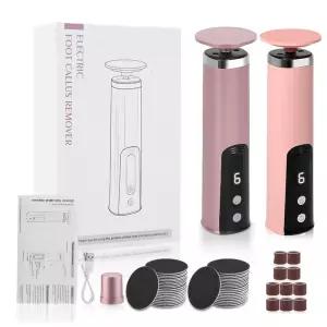 무선 전동 발 각질 제거기 충전식 페디큐어 도구 (각질 및 큐티클 제거용 교체용 사포 포함)