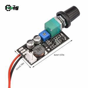 DC5-12V1A 전기 도구 전원 공급 장치 액세서리 용 손잡이 스위치 팬 거버너가있는 수동 2-3 선 속도 컨트롤