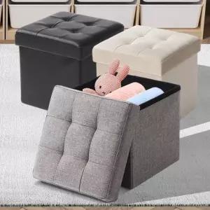 스툴 소형 낮은의자 스톨 보조 수납 패브릭 미니 사각 스툴의자 보조의자 화장대스툴