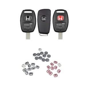 자동차 키 케이스 배지 버튼 로고 직선형 접이식 리모컨 키체인 교체 스티커 2개 5개 10개 14mm