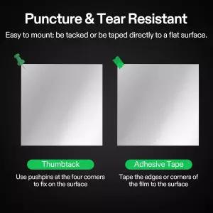 비보선 고반사 마일라 필름 롤 4FT x 25FT 야외 재배실 실내 장식 알루미늄 페인트 코팅 2 밀 실버