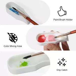 수채화 오일 아크릴 페인팅 브러시를 위한 매직포 실리콘 페인트 브러시 받침대 홀더 액세서리를 3개의