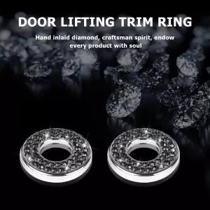 4PCS 블링 이너 카 도어 락 커버 스티커 라인스톤 풀로드 볼트 장식 여성용 크리스탈 오토 데칼 C 클래스