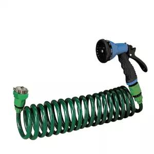 삼정 7분사모드 엉킴방지 코일호스 10M 매직호스 세차호스 베란다호스 정원호스