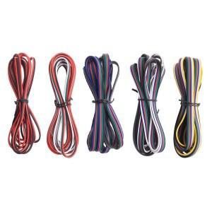 2Pin/3Pin/4Pin/5Pin/6pin Led 와이어 케이블 26AWG 연결 WS2812 5050 스트립 빛 5m/10m/20m/50m/100m