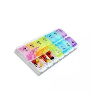 헬로제인 휴대용 약통 무지개S 일주일 두줄 여행용약통 약보관함 요일별약통