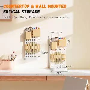 페인트 브러시 홀더 및 실리콘 건조 랙 탈착식 플라스틱 튜브 정리함 드립 트레이 아티스트 수채화 벽걸이