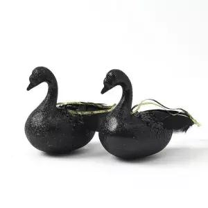 [마이모노샵][마이모노샵] 꾸미기 데코 행잉 걸이 블랙 백조 장식 소품 2p (43374203)