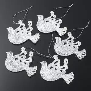 [마이모노샵][마이모노샵] 트리 데코 오너먼트 소품 투명 새 버드 장식 5p (43374135)