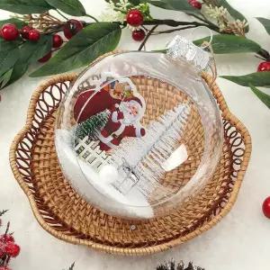 [마이모노샵][마이모노샵] 트리 데코 꾸미기 행잉 소품 투명 산타 장식볼 (43373835)