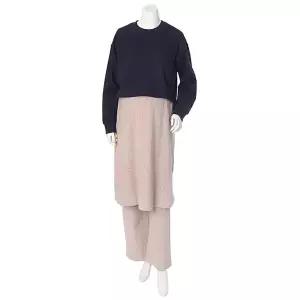 [롯데백화점]마더피아 피치기모 잔꽃 임신수유 원피스+파자마세트(ROP502SET)