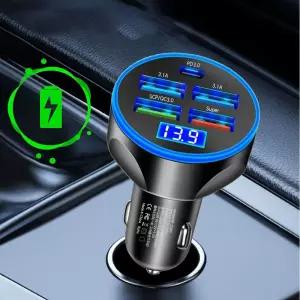 차량용 5포트 초고속 충전기 시거잭 급속 차량용급속충전기 차량용usb 차량용pd충전기