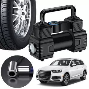 자동차 타이어 펌프 자동 공기 압축기 디지털 디스플레이 12V 전기 팽창기 LED 조명 모든 차량용 진공
