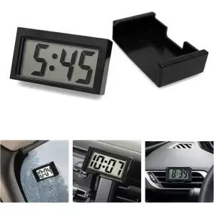 소형 디지털 시계 LCD 시간 및 요일 표시 미니 자동차 차량 대시보드 에어벤트용 ？