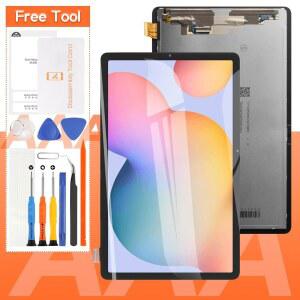 삼성 갤럭시 탭 S6 라이트 P610 P610N P615 LCD 디스플레이 터치스크린 디지타이저 풀 어셈블리, 도구(블랙)용 화면 교체