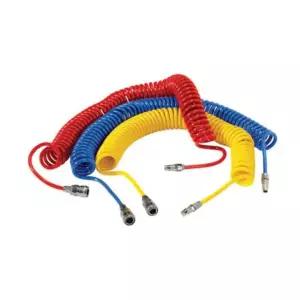 우레탄 에어호스 코일에어호스 10x6.5x15m커플러장착 우레탄코일호스 코일호스 우레탄호스