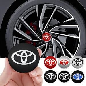 4개 56mm 자동차 휠 센터 허브 캡 스티커 스타일링 액세서리 토요타 프라도 야리스 힐럭스 베르소 포튜너