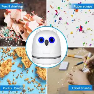 할로쿨 책상 진공청소기 미니 데스크톱 사무용 테이블용 청소기 부스러기 지우개 먼지 연필 종이 스크랩