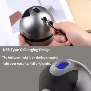 할로쿨 데스크톱 진공청소기 미니 책상 테이블 부스러기용 USB 타입-C 충전식 키보드 컴퓨터 노즐 포함