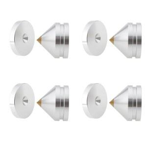 브리니 리버 4 세트 스피커 알루미늄 합금 절연 발, 턴테이블 CD 플레이어용 23x20mm 방진 콘 패드 스파이크