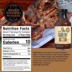 G 휴즈 슈가 프리 BBQ 소스 버라이어티 팩 - 오리지널 허니 메이플 브라운 히코리 텐 18온스(4팩)