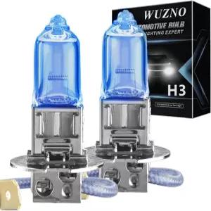H3 할로겐 헤드라이트 포그 전구 12V 55W 화이트 5000K 12336 64151 교체용 매우 밝음