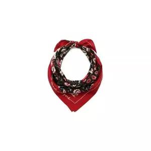 Kate Spade 여성용 프리티 페이즐리 실크 반다나, 스타일리시하고 가벼운 패션 액세서리, 일상 스타일링