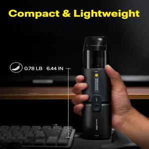 HOTO 휴대용 진공청소기 무선 책상용 압축 전기 에어 더스트 15000Pa 흡입기 4-in-1 소용돌이 진공 먼지