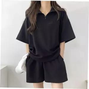 셋업 키작녀 반바지 루즈핏 아노락 세트 테리셋업 반집업