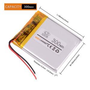 CE+Rohs 323036 3.7V 300mAh Lipo 리튬 폴리머 배터리 호환 MP3 MP4 전화 블루투스 헤드셋 3D 안경