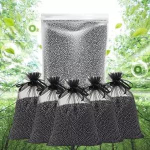 에어활성탄1kg+블랙망5개 활성탄 습기제거 새차냄세제거 제습탈취제 집냄새제거 공기정화숯 천연탈취제