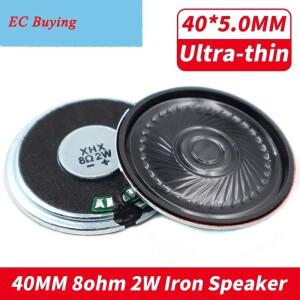 2개 40MM 8옴 2W 철제 케이스 내장 자석 스피커 초박형 직경 라우드