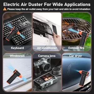 PC 키보드용 라키 압축 공기 먼지 충전식 전기 먼지기 미니 송풍기 130000RPM 무선 제트 드라이어 터보 팬