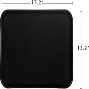 애베키 플라스틱 카페테리아 트레이 패스트푸드 서빙 13인치 X17 6개 세트(블랙)