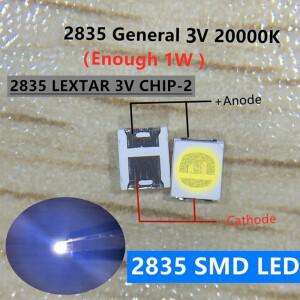2835 콜드 화이트  렉스타 3528 1210 TV 백라이트 수리용 SMD LED LCD 3V 2W 500개