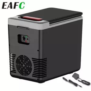 EAFC DC12V/AC220V 휴대용 자동차 냉장고 홈 쿨러 마스크 밴 RV 가족 캠핑 여행을위한 음료