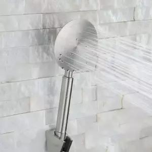 스텐 소재 심플 원형 샤워기 헤드 고압 샤워헤드 샤워기헤드 스텐샤워헤드 수압상승