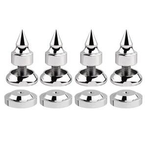 YYTCG 스피커 절연 스파이크, 및 턴테이블용 316 스테인리스강 방진 발, 음질 향상을 위한 손 광택 원뿔형 디자인(M8)