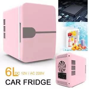 미니 6L 자동차 냉장고 미용 화장품 마스크 메이크업 스킨케어 DC 12V / AC 220V 가열 냉각 기숙사