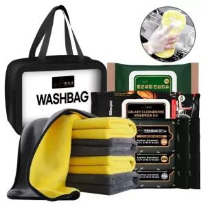 [카핫템] 이선생 차량용품 선물세트 3호 세차타올3종 세차스펀지 세정광택티슈 항균티슈 물티슈3종