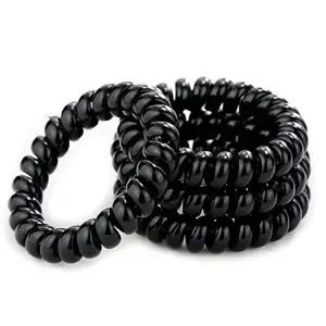 예쁜 전화선 머리끈 스프링 헤어끈 대용량 100개입 스프링머리끈 꽈배기머리끈 무매듭머리끈 대용량머리끈