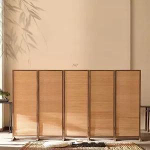 대나무 파티션 접이식 고급 사무실 가벽파티션 한옥 이동식 높이 공간분리 라탄 가림막 원목