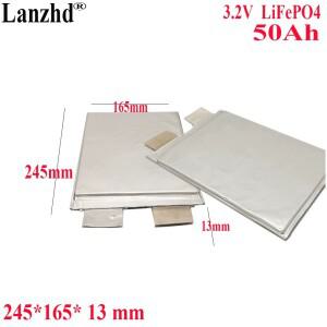 소프트 팩 리튬 배터리 다리미 인산염 파워 셀 가정용 에너지 저장 대형 모노머 3.2V LiFePO4 50Ah 245x165