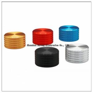 알루미늄 솔리드 코어 격자 노브 라운드 샤프트 전위차계 캡 전자 기기 장비 스위치 나사 고정 17 × 10