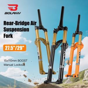 볼라니 부스트 MTB 에어 포크 26/27.5/29인치 테이퍼드 서스펜션 32mm 튜브 15x110mm 쓰루 액슬 디스크 브