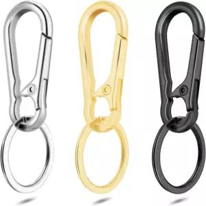 3팩 모듬 메탈 카라비너 클립 소형 열쇠고리 링 지갑 참 훅용 미니 EDC 체인 홀더 정리함 자동차 파라코드
